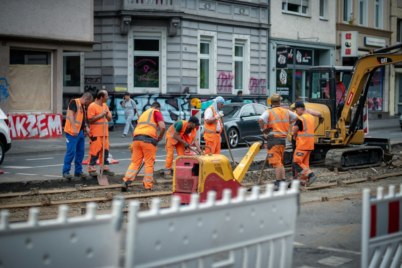 Maintenance team working on site