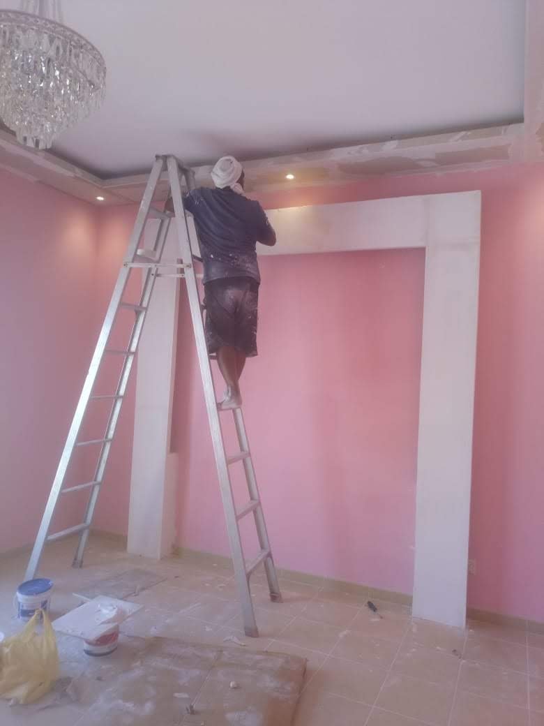 Ceiling painting work with detailed finishing